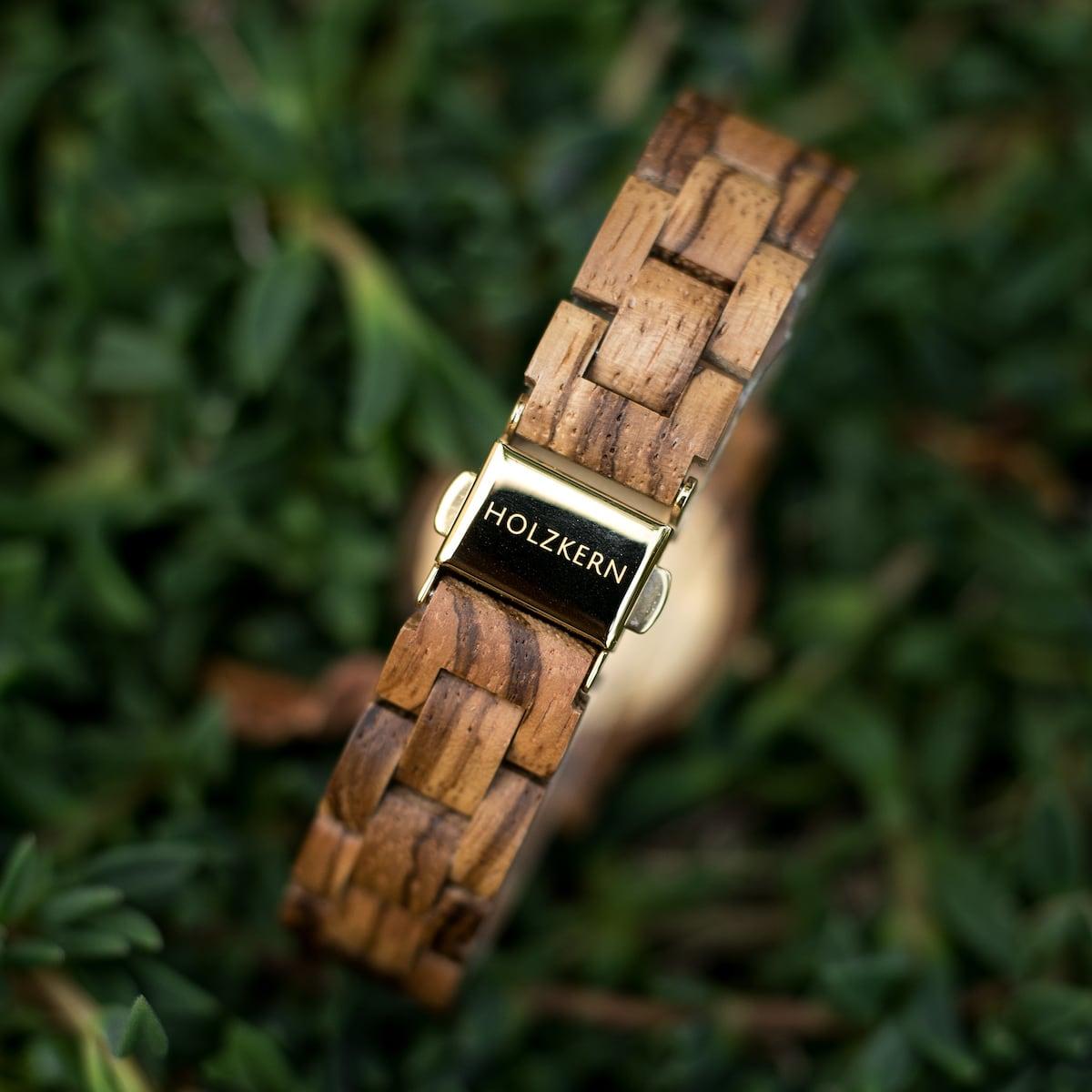 HOLZKERN | Erde Elemente Damen Holzarmbanduhr 32mm